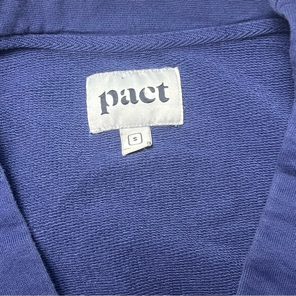 Pact Shirt Dress Navy Blue Quarter Button Size Small - Picture 3 of 6